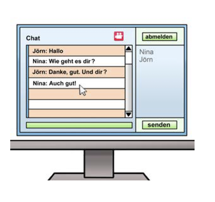 Zeichnung Computerbildschirm