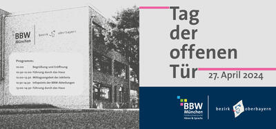 Einladungskarte für den Tag der offenen Tür im BBW München am 27. April 2024